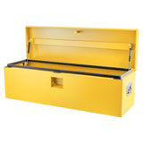 Garvee Coffre à Outils MHL 38 × 38 × 91 cm, Fer Renforcé, Couvercle Hydraulique, Serrure Anti-Perçage, Jaune - Jaune