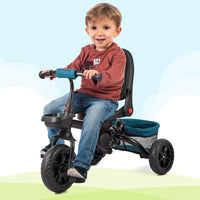 Tricycle enfant Garvee 6 en 1 avec barre de poussée, pliable et pare-soleil, pour enfants de 9 mois à 5 ans, vert