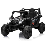 Garvee Voiture électrique enfant 12 V noire, télécommande parentale, LED, musique, USB et Bluetooth, pour extérieur dès 3 ans - Noir