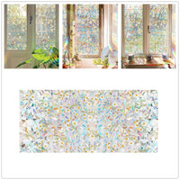 Film de protection solaire pour fenêtres Garvee Vitrail, écran d'intimité sans adhésif, 43 x 100 cm, résistant aux UV, décoratif pour espaces de vie et de travail