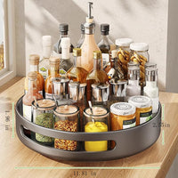 Étagère de rangement rotative Garvee, plateau tournant rond en métal, organisateur de comptoir de cuisine, rotation à 36°, noir