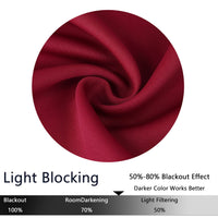 Rideaux occultants Garvee Christmas, 61 cm (24 pouces), courts, couleur bordeaux, pour petites fenêtres, salle de bain, cuisine, chambre