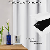 Rideaux de cuisine Garvee Valance 52 x 15 pouces, blanc bordeaux, occultants thermiques, à œillets pour petites fenêtres, cuisine ou chambre.