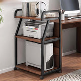 Garvee Table d'imprimante mobile, 3 niveaux, structure en acier, compacte et robuste pour le bureau et la maison - 