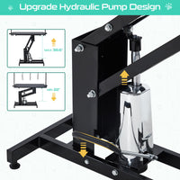 Garvee Table de toilettage hydraulique pour chiens, hauteur réglable, pour le bain, la coupe et le stylisme, 110 × 61 cm, panneau MDF, stable et antidérapante