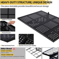 Garvee étagères murales robustes (lot de 2), 60 × 90 cm, acier, fixation murale, pour atelier et garage, capacité de charge de 254 kg, noir