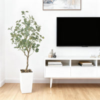 Arbre artificiel Garvee de 1,5 m (5 pi) d'intérieur, réaliste, sans entretien, décoratif et polyvalent pour la maison et le bureau (vert).