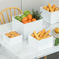 Présentoirs à buffet Garvee en acrylique blanc, empilables et stables, pour présentation d'aliments lors de fêtes et mariages (7-10 pouces).