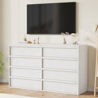 Garvee commode à 8 tiroirs avec grand espace de rangement pour la chambre et le salon, 137 cm, bois