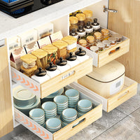 Organisateur de tiroir télescopique extensible Garvee pour cuisine et salle de bain, 25 cm de large, en métal antirouille