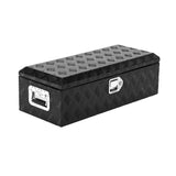 Garvee coffre à outils 50,8 cm pour camions, en tôle d'aluminium striée, étanche, verrouillable, pour camions, remorques, ateliers - Noir