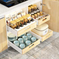 Organisateur de tiroir télescopique extensible Garvee pour cuisine et salle de bain, 25 cm de large, en métal antirouille