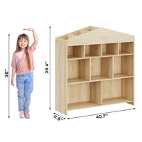 Étagère de rangement pour jouets Garvee, 9 compartiments, en bois, 103,5 cm (40,7 pouces), idéale pour la salle de jeux, la maternelle, les garçons et les filles.