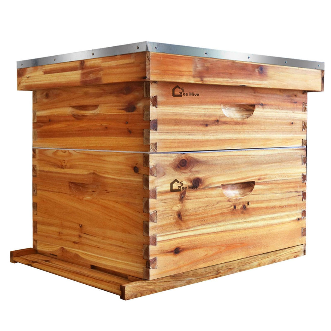 Kit de démarrage pour ruche Langstroth Garvee à 10 cadres en bois de cèdre, revêtement 100 % cire d'abeille, résistant aux intempéries, respectueux des abeilles, idéal pour les débutants