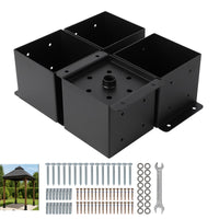 Supports de poteaux robustes Garvee 6x6 en acier pour patio, clôture et pergola, 14,6 x 14,6 cm (5,75 x 5,75 pouces), revêtement en poudre antirouille.