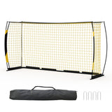 Garvee But de Football 366 × 183 cm, Cadre Métallique Robuste et Pliable, Cage d’Entraînement pour Jardin et Extérieur, Noir - Noir et Jaune