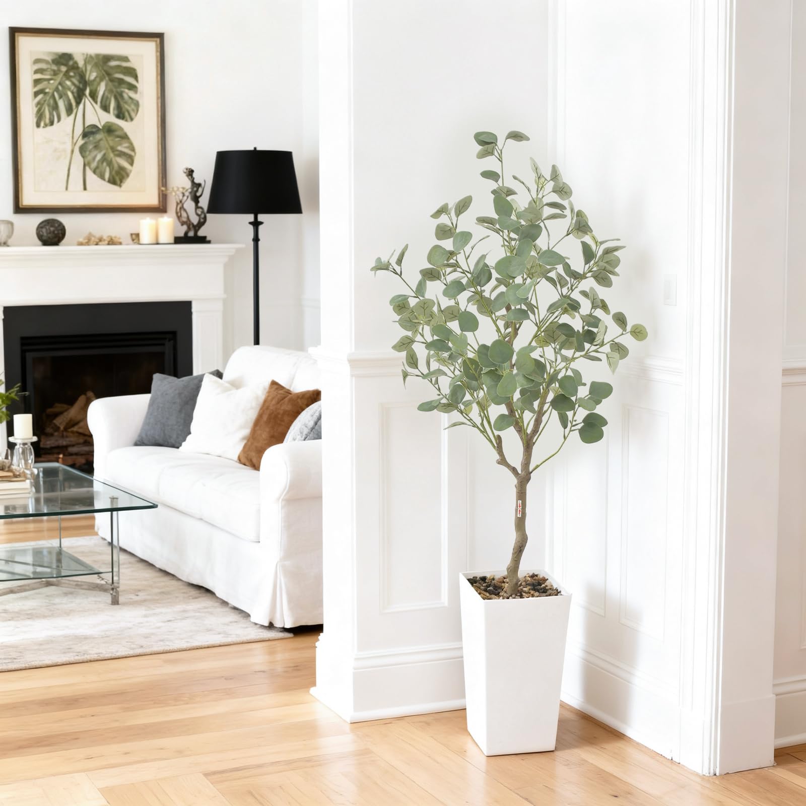 Arbre artificiel Garvee de 1,5 m (5 pi) d'intérieur, réaliste, sans entretien, décoratif et polyvalent pour la maison et le bureau (vert).