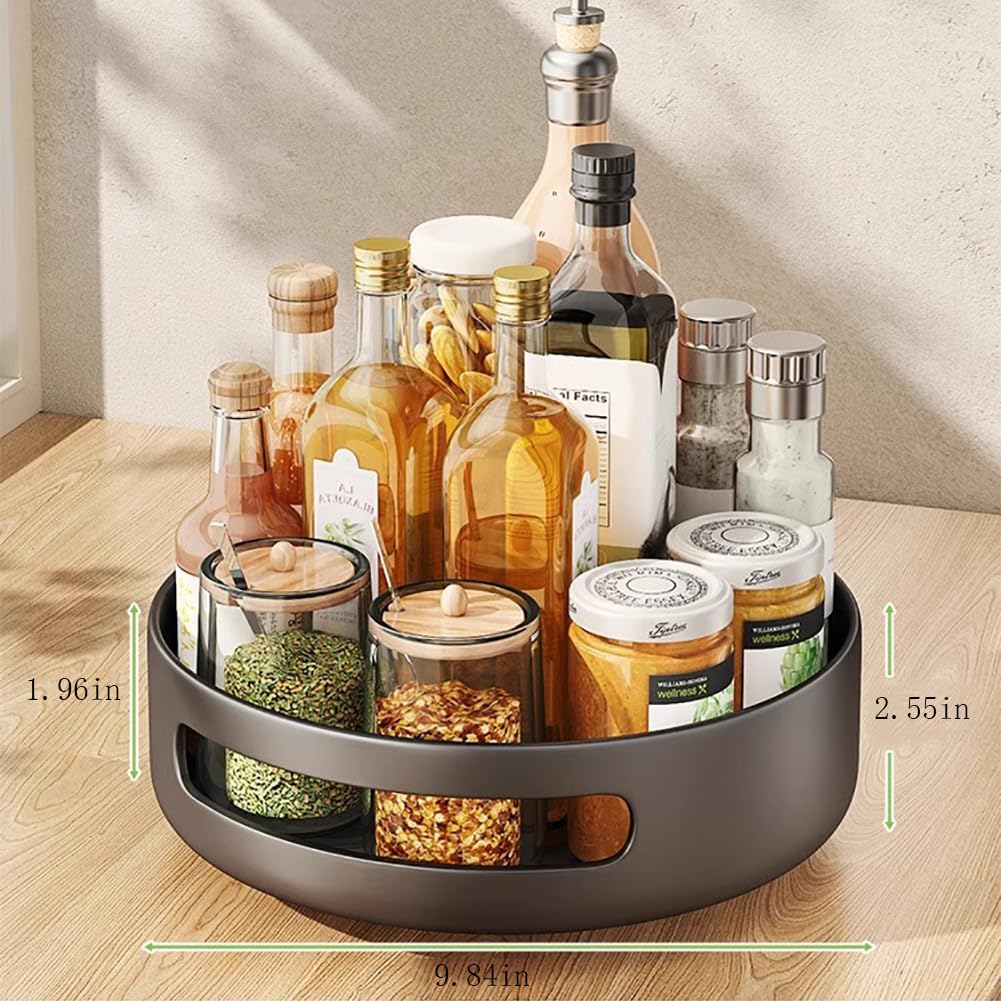 Garvee étagère de rangement rotative, organisateur de comptoir de cuisine, plateau tournant rond en métal, étagère à épices pour armoire de cuisine, garde, manger, réfrigérateur, coiffeuse