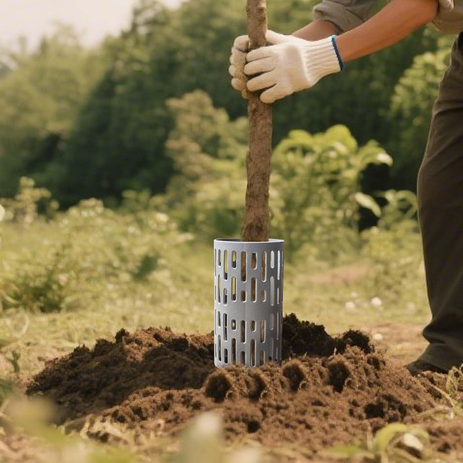 Protections d'arbres Garvee, lot de 10, grilles de protection en plastique pour troncs d'arbres, PVC résistant aux intempéries, respirant, sans danger pour l'entretien des jardins et des espaces verts.
