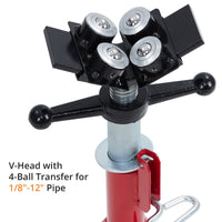 Support de tuyau à tête en V Garvee, pliable, robuste, en acier au carbone, réglable en hauteur de 71 à 132 cm (28 à 52 pouces).