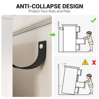Garvee commode moderne blanche à 6 tiroirs, poignées dorées, pour la chambre et le salon