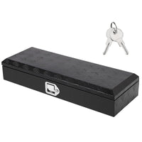Garvee Coffre à outils pour camion 88 × 33 × 17 cm en aluminium strié motif diamant avec serrure de sécurité pour pick-up