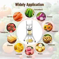 Garvee Coupe-Légumes et Fruits Professionnel avec Lame en Acier Inoxydable de 6,4 mm, Poignée Ergonomique et Base Antidérapante