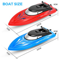GARVEE Lot de 3 Bateaux Télécommandés 10 km/h – RC Haute Vitesse 2,4 GHz pour Enfants et Adultes, avec 6 Batteries Rechargeables, Idéal pour Piscine et Lac