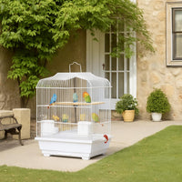 Cage de transport Garvee pour petits oiseaux avec structure métallique, portable, facile à nettoyer, pour canaris et perruches ondulées