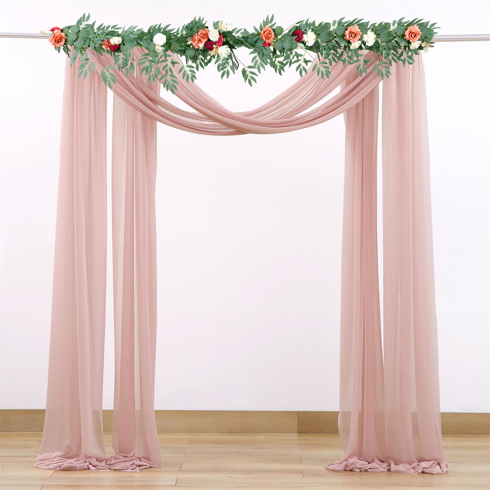 GARVEE Tissu transparent pour arche de mariage 2 x 18 pi (70 x 550 cm), blanc, idéal pour la photographie en extérieur
