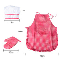 Ensemble de cuisine et de pâtisserie Garvee 11 pièces pour enfants avec tablier ajustable, toque de chef et accessoires sans BPA pour les jeux de rôle et les fêtes d'anniversaire, en coton lavable