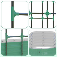 Garvee Jardinière surélevée galvanisée avec treillis arqué vertical de 244 cm (243,8 cm), réglable, en acier, jardin/terrasse, antirouille