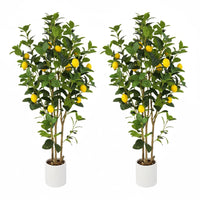Lot de 2 arbres artificiels Garvee de 1,20 m, réalistes, faciles d'entretien, durables, pour la maison et le bureau, verts