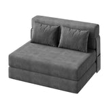 Garvee canapé-lit 4-en-1 convertible tissu velours gris pour salon et chambre, confort nuage, mécanisme pliant facile - gris