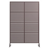 Garvee Clôture de Jardin Métallique Décorative 182,9 cm H Acier Antirouille Design Volutes Élégant Marron Pour Extérieur Intérieur