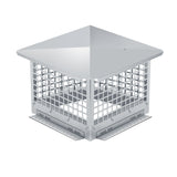 Garvee Chapeau De Cheminée 9x9 Pouces En Acier Inoxydable 304, Pare-Étincelles Résistant Aux Intempéries, Maille Fine Anti-Animaux, Installation Facile - Argenté