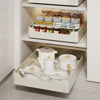 Garvee organisateur de placard de cuisine à tiroir télescopique extensible, 20 cm l x 43 cm p x 7 cm h, noir. installation sans perçage ni clouage