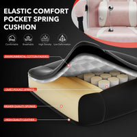 Garvee Chaise gaming ergonomique rose avec repose-pieds, appui-tête et soutien lombaire, pivotante 360°, hauteur réglable, capacité 136 kg, adulte et ado
