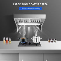 Hotte aspirante commerciale Garvee de 1,8 m (6 pi) en acier inoxydable 201 antirouille avec 3 filtres à huile amovibles pour cuisine et camion-restaurant, fixation murale, support triangulaire