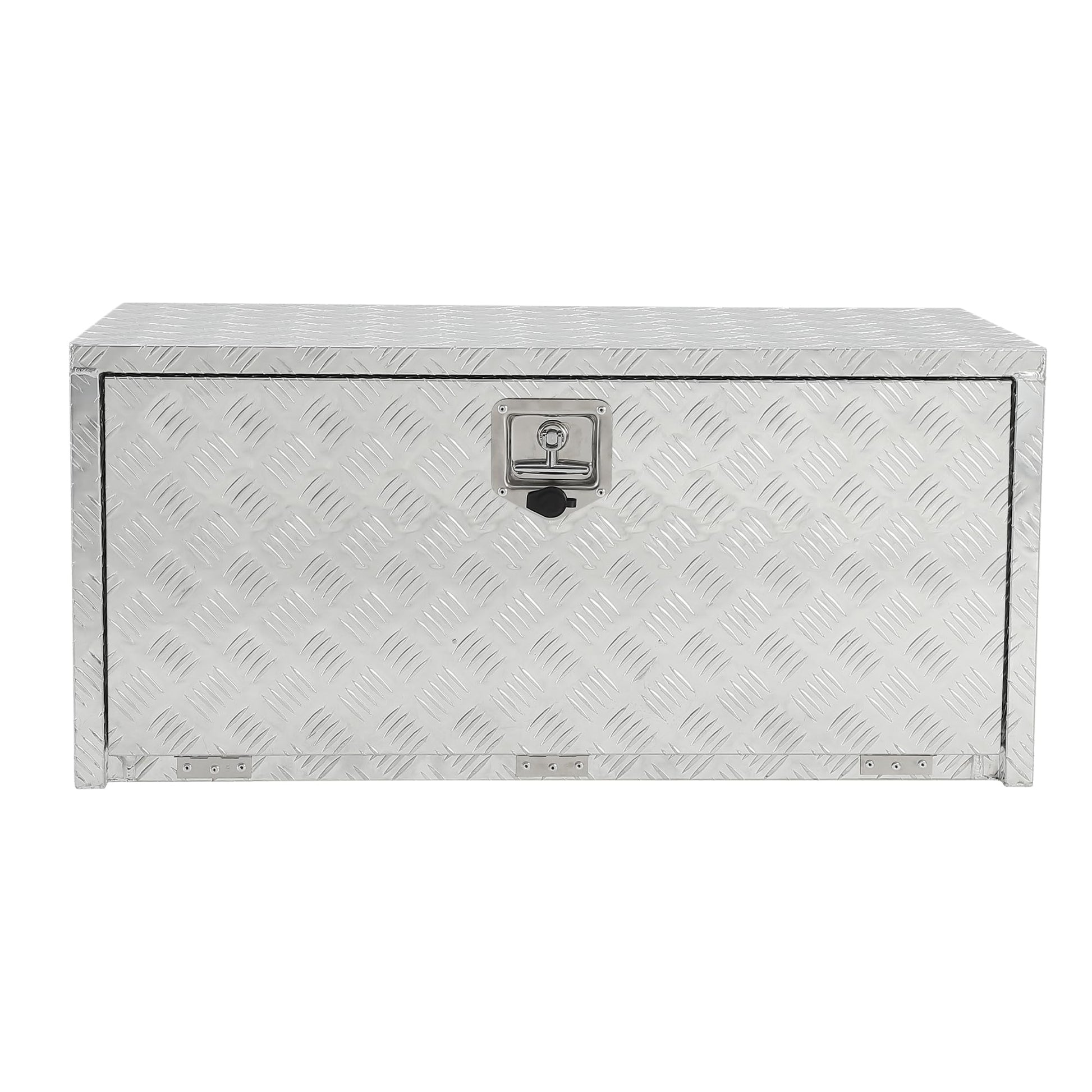 Coffre à outils Garvee 24 pouces en aluminium, sous châssis, étanche, robuste, verrouillable, pour camionnettes et véhicules récréatifs, gain de place, poignée en T