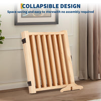Barrière pour chien en bois Garvee, autoportante, non peinte, en pin, antidérapante, 4 panneaux, pour la maison et les escaliers