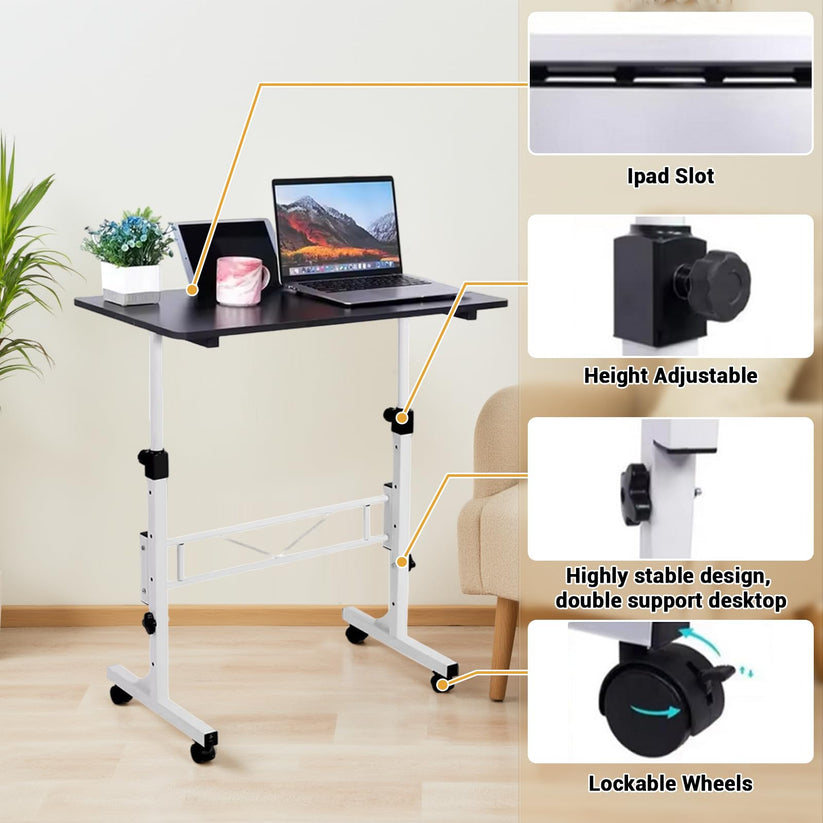 Bureau debout avec plateau spacieux de 80 x 40 cm