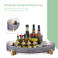 Organisateur rotatif Garvee, plateau de rangement pivotant à 360° pour cosmétiques, porte-épices de cuisine, transparent, 28 x 28 x 4,7 cm