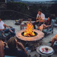 Foyer extérieur Garvee 48 pouces en acier inoxydable sans fumée - Foyer de jardin et de camping avec trous de ventilation - Résistant aux intempéries et facile à assembler