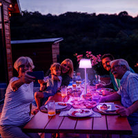 Lampe de table sans fil GARVEE à intensité variable, 8 couleurs, commande tactile, batterie 4000 mAh, étanche, idéale pour le jardin, la chambre, le balcon, l'hôtel, noir et blanc.