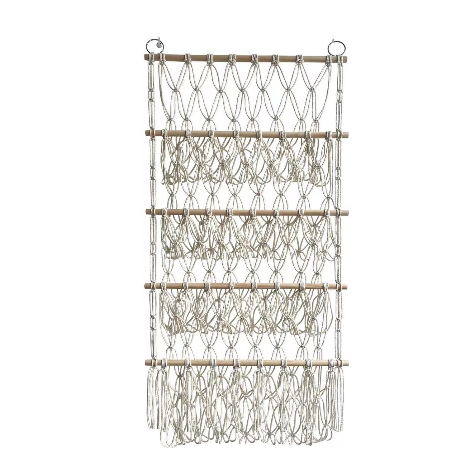 Garvee Étagère à peluches à 4 niveaux, organisateur de jouets suspendu pour chambre d'enfant, 105 x 52 cm, blanc