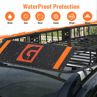 Galerie de toit Garvee 64 x 39 pouces en acier antirouille pour voiture et SUV, camping et voyages, extensible jusqu'à 200 lb