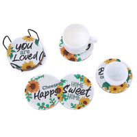 Kit de peinture diamant Garvee 8 pièces à faire soi-même, motif tournesol, bois, avec support et colle, décoration pour la maison et la cuisine, coloré