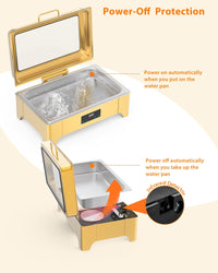 Ensemble professionnel Garvee Chafing Dish 9L en acier inoxydable, idéal pour les buffets, les traiteurs, les fêtes et les jours fériés.