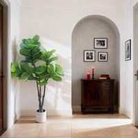 Arbre artificiel d'intérieur Garvee de 1,5 m, réaliste, sans entretien, matériau de haute qualité, polyvalent et durable, idéal pour la décoration de la maison et du bureau, vert.